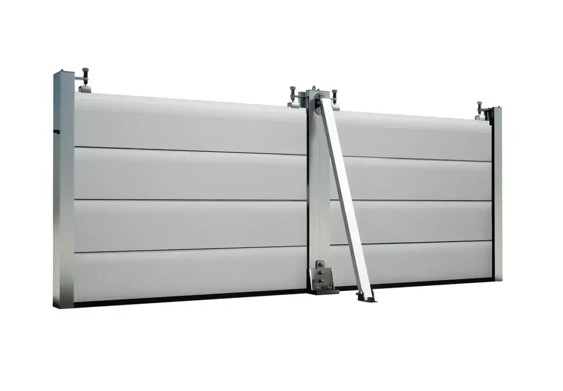 71–118″ Aluminum Flood Barrier — Silver Gray - custom aluminum flood barriers Image
