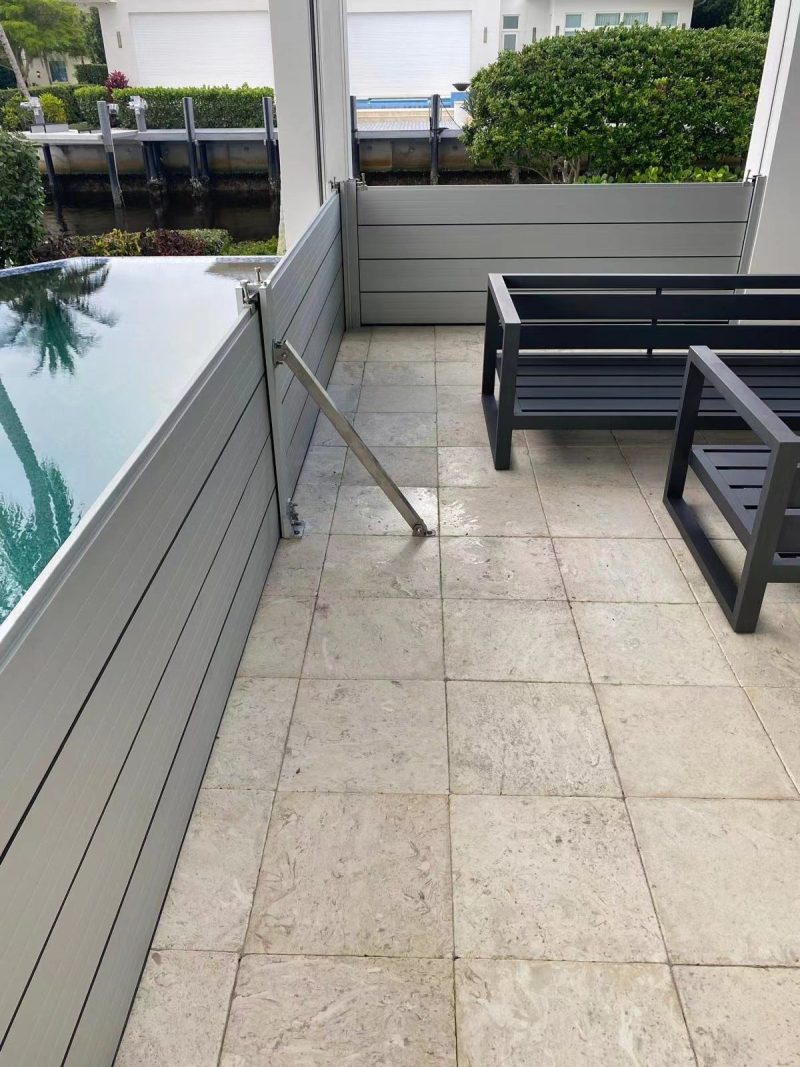 Reusable Flood Protection System Waterproof Barrier Aluminum Stop Log Flood Gate Door Flood Barrier Champagne Height 71in-118in Custom size - Image 14