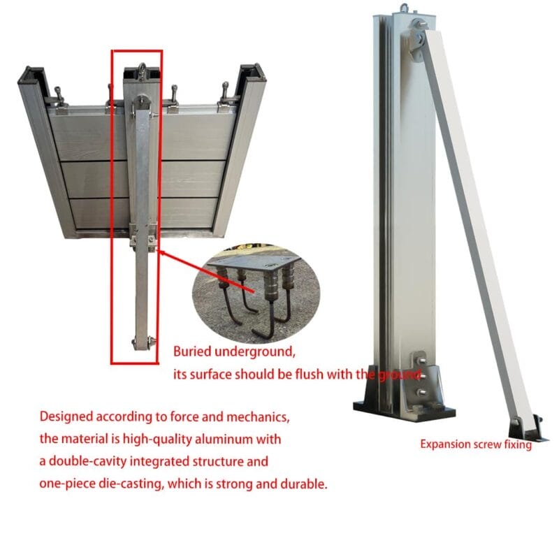 Aluminum Flood Barrier Center Column
