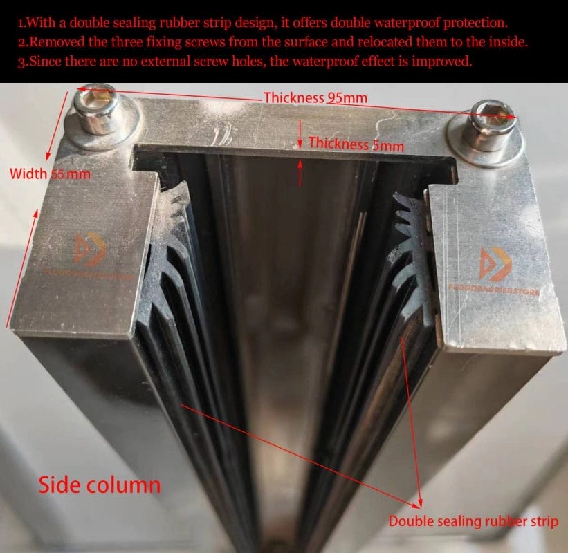 Aluminum Flood Barrier Side column