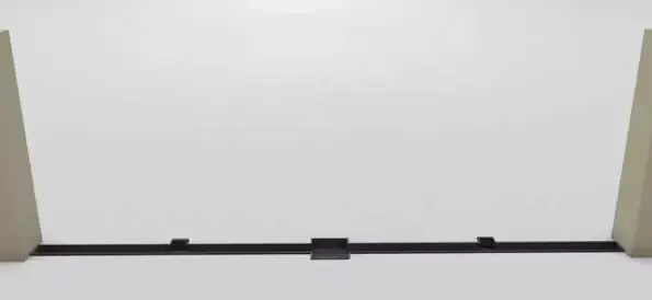 Floor trough accessory for aluminum flood barrier on soft ground