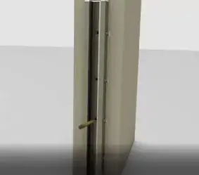 Mark screw hole locations for flood barrier post
