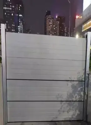 Outside mounting of aluminum flood barrier posts