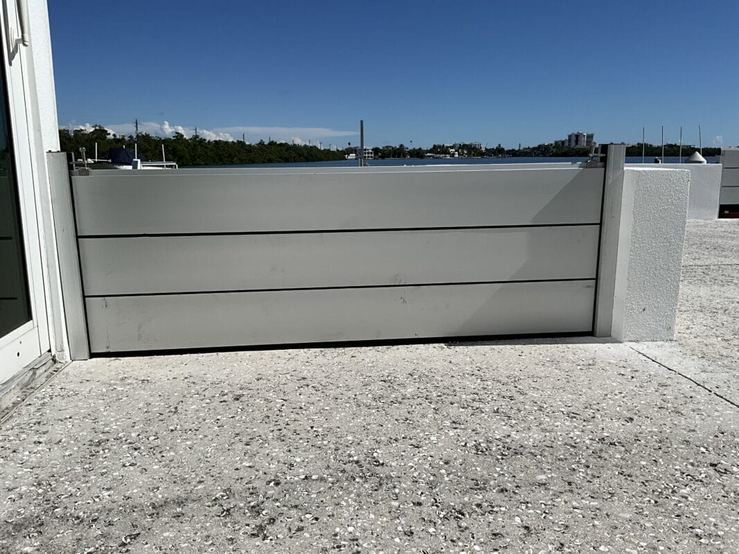 residential entrance Aluminum Flood Barriers installation case