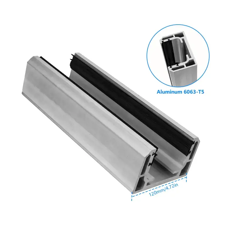 4.72-inch-wide aluminum flood barrier side post